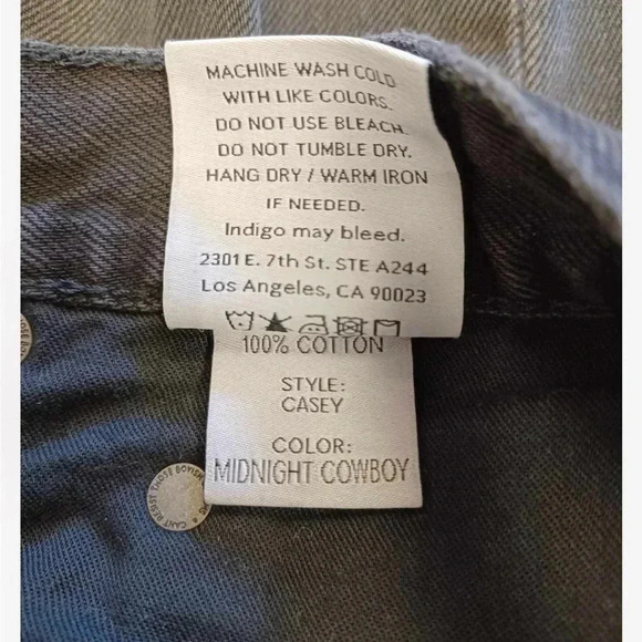 Free People Boyish MIdnight Cowboy Straight Leg Black Jeans Size 27 - Picture 10 of 14